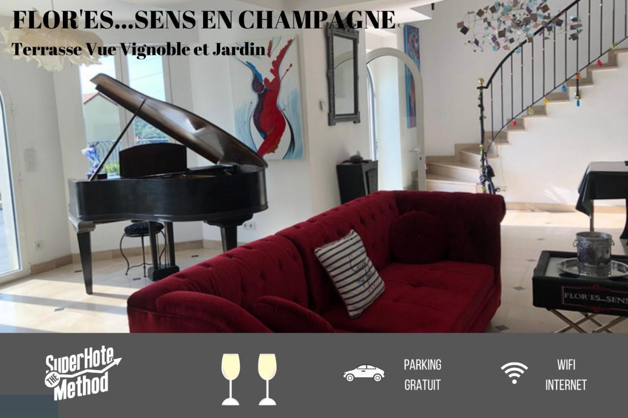 Floressens En Champagne Terrasse Privative Sur Le Vignoble Villa Fleury-la-Riviere Exterior photo